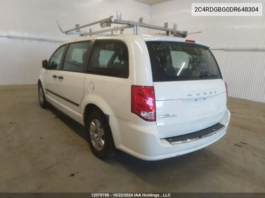 2C4RDGBG0DR648304 2013 Dodge Grand Caravan Se