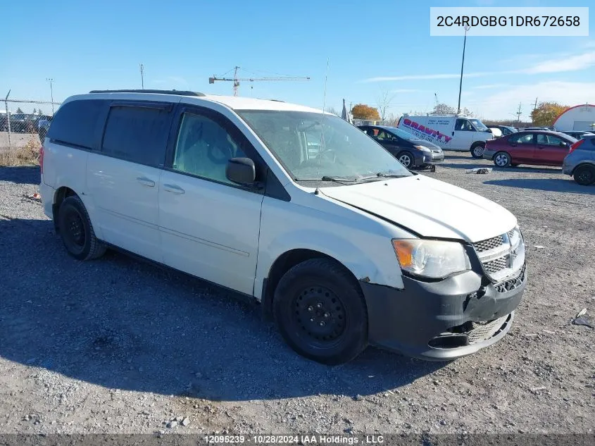 2013 Dodge Grand Caravan VIN: 2C4RDGBG1DR672658 Lot: 12095239