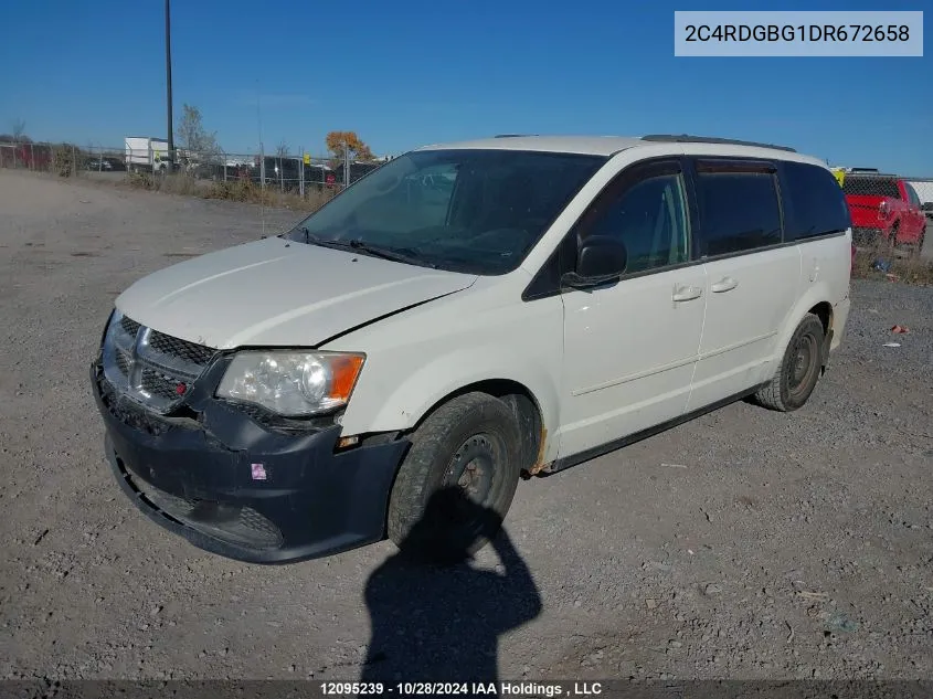 2013 Dodge Grand Caravan VIN: 2C4RDGBG1DR672658 Lot: 12095239