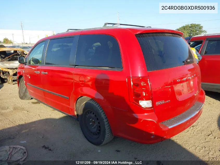 2013 Dodge Grand Caravan Se VIN: 2C4RDGBGXDR500936 Lot: 12101209