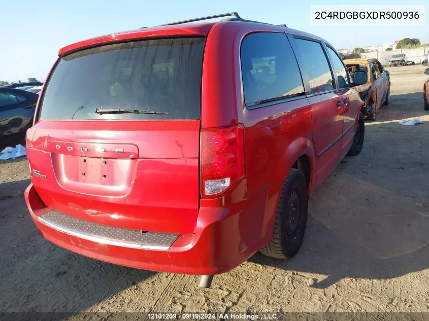 2013 Dodge Grand Caravan Se VIN: 2C4RDGBGXDR500936 Lot: 12101209