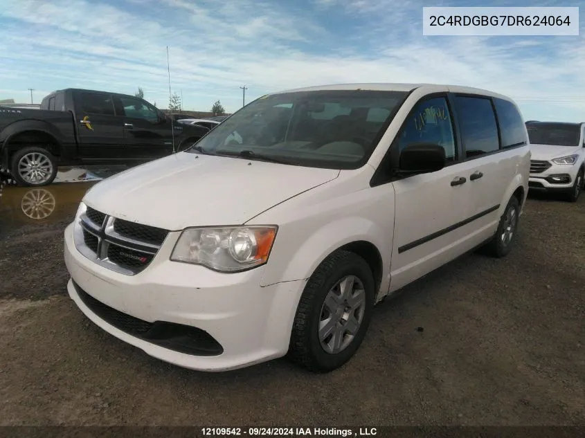 2013 Dodge Grand Caravan Se VIN: 2C4RDGBG7DR624064 Lot: 12109542