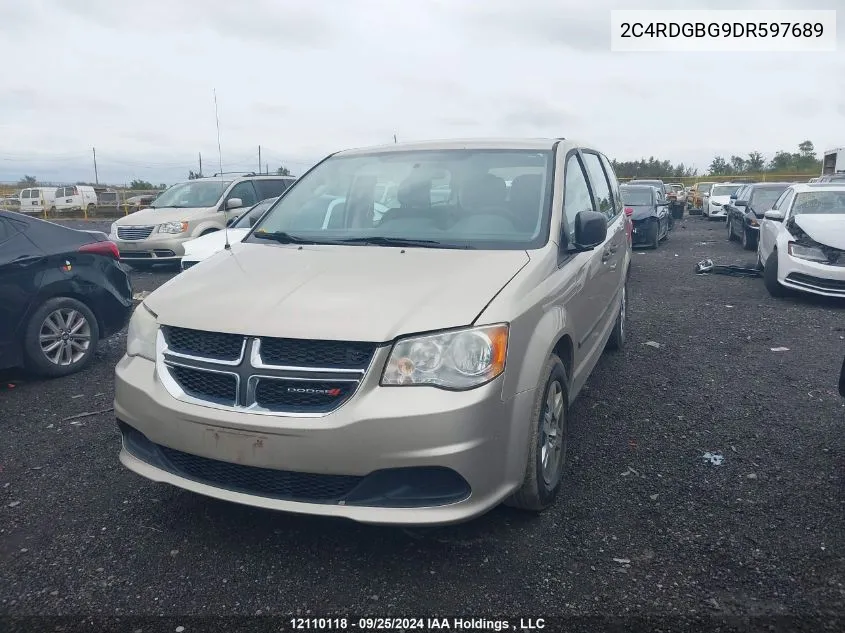 2C4RDGBG9DR597689 2013 Dodge Grand Caravan Se