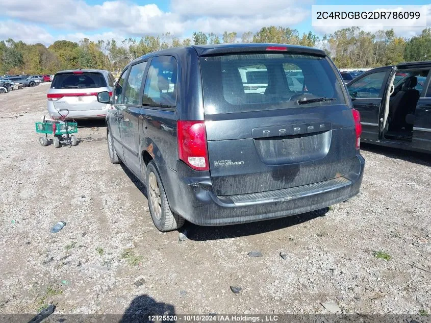 2013 Dodge Grand Caravan VIN: 2C4RDGBG2DR786099 Lot: 12125520