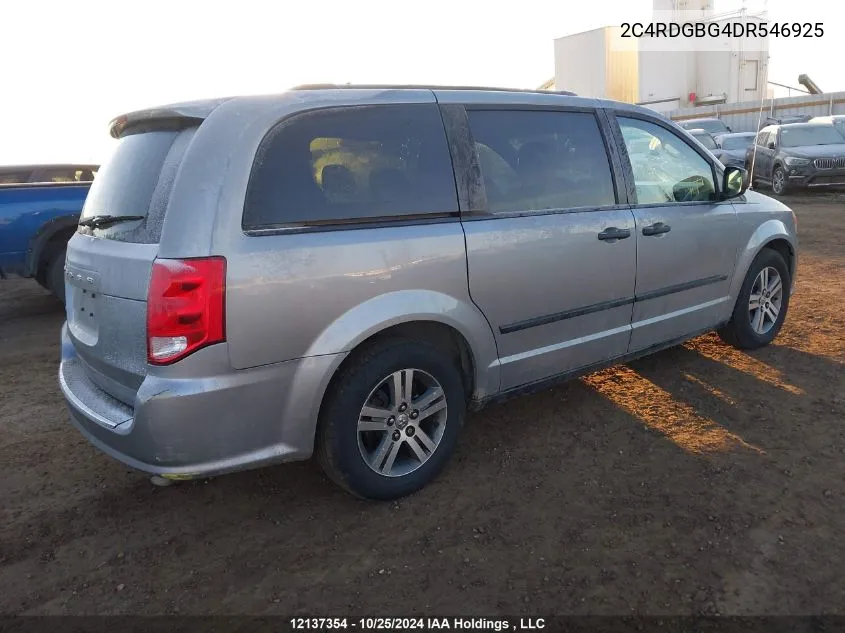 2013 Dodge Grand Caravan Se VIN: 2C4RDGBG4DR546925 Lot: 12137354