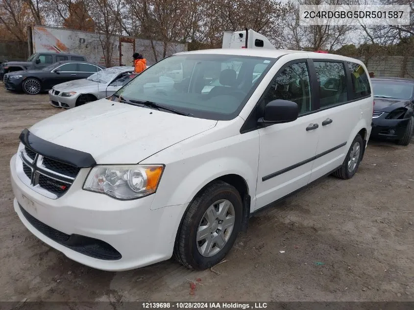 2013 Dodge Grand Caravan Se/Sxt VIN: 2C4RDGBG5DR501587 Lot: 12139698