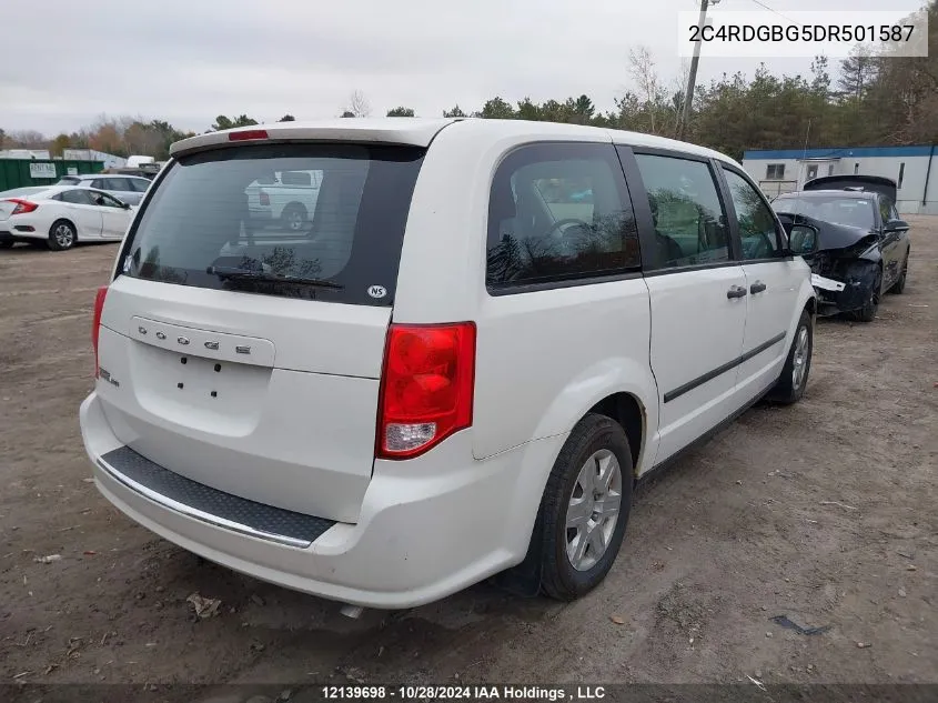 2013 Dodge Grand Caravan Se/Sxt VIN: 2C4RDGBG5DR501587 Lot: 12139698