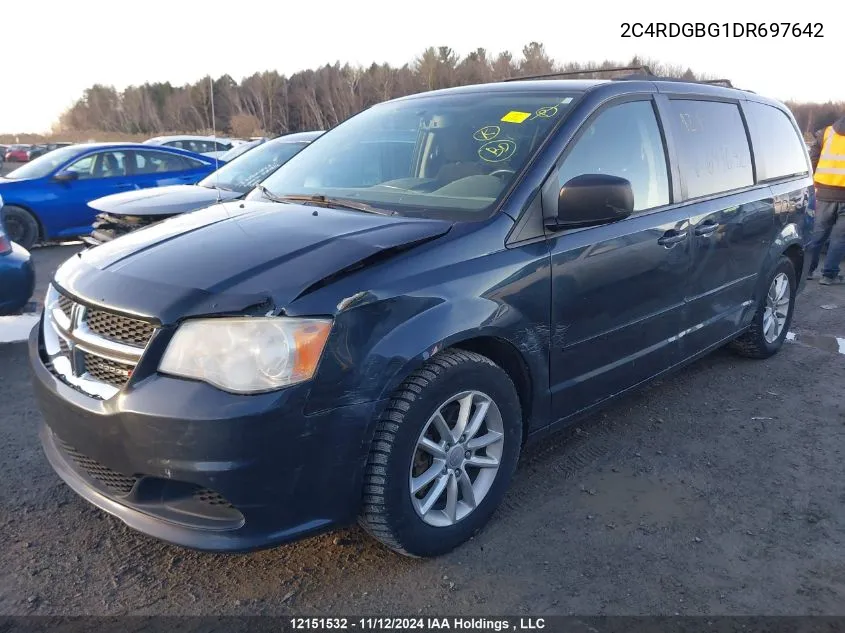 2013 Dodge Grand Caravan Se/Sxt VIN: 2C4RDGBG1DR697642 Lot: 12151532