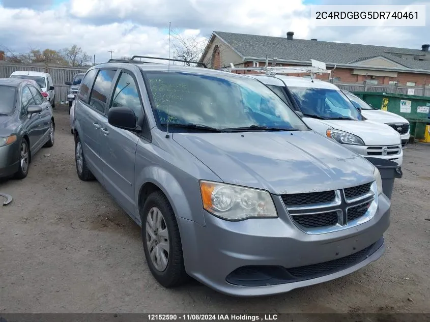 2013 Dodge Grand Caravan Se VIN: 2C4RDGBG5DR740461 Lot: 12152590