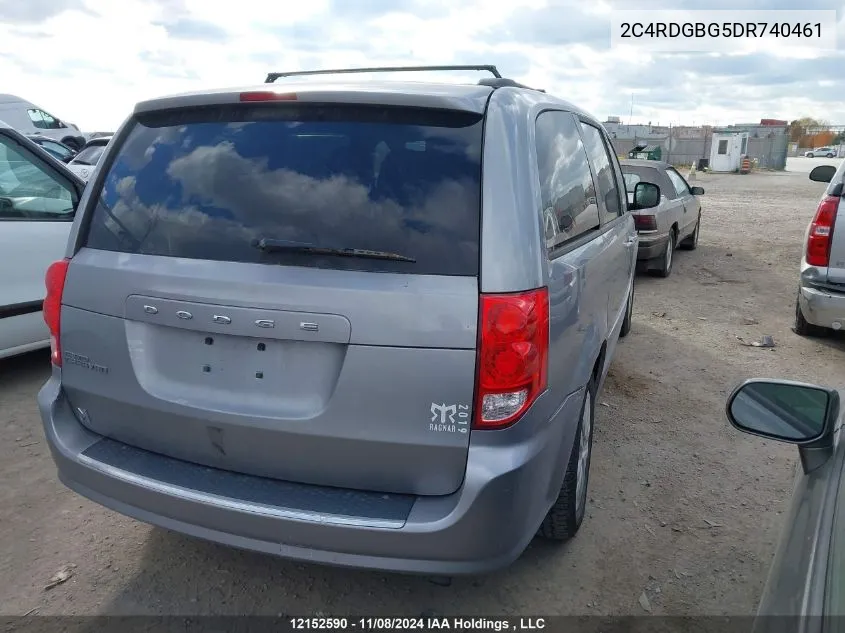 2013 Dodge Grand Caravan Se VIN: 2C4RDGBG5DR740461 Lot: 12152590