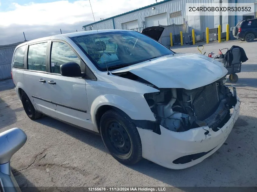 2013 Dodge Grand Caravan Se VIN: 2C4RDGBGXDR530552 Lot: 12155678