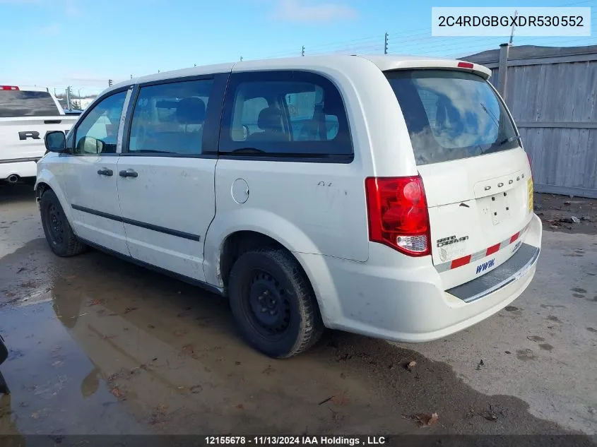 2013 Dodge Grand Caravan Se VIN: 2C4RDGBGXDR530552 Lot: 12155678