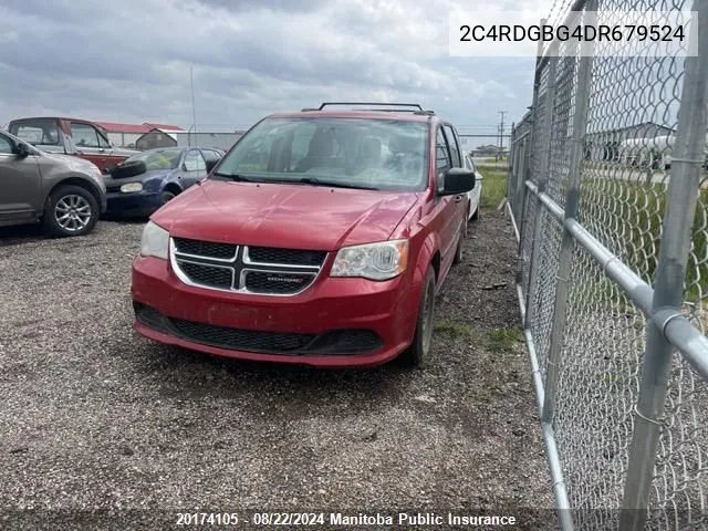 2013 Dodge Grand Caravan Se VIN: 2C4RDGBG4DR679524 Lot: 20174105