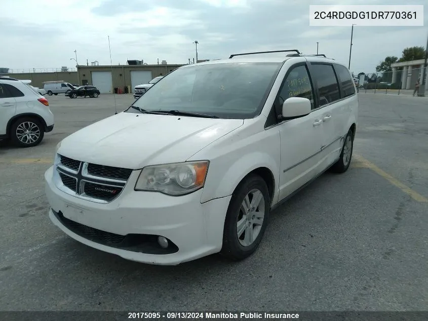 2013 Dodge Grand Caravan Crew VIN: 2C4RDGDG1DR770361 Lot: 20175095