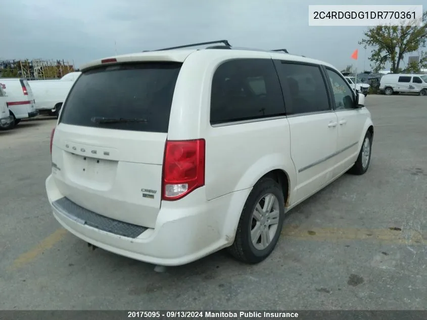 2013 Dodge Grand Caravan Crew VIN: 2C4RDGDG1DR770361 Lot: 20175095