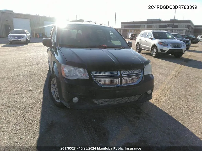 2013 Dodge Grand Caravan Crew VIN: 2C4RDGDG3DR783399 Lot: 20179328