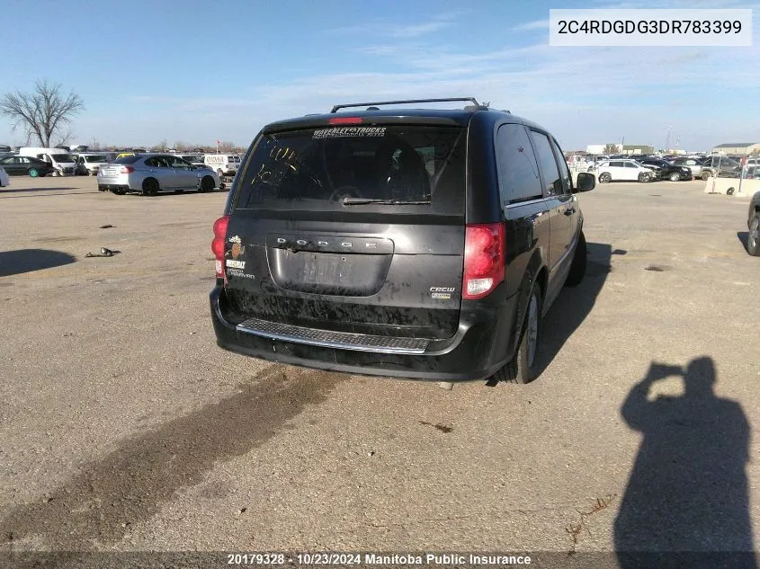 2013 Dodge Grand Caravan Crew VIN: 2C4RDGDG3DR783399 Lot: 20179328