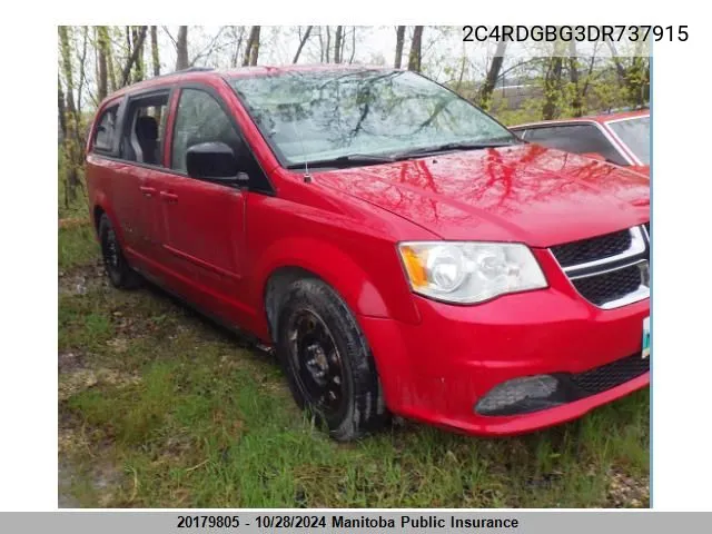 2C4RDGBG3DR737915 2013 Dodge Grand Caravan Se/Sxt