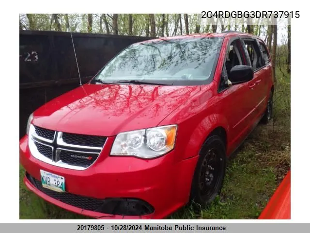 2013 Dodge Grand Caravan Se/Sxt VIN: 2C4RDGBG3DR737915 Lot: 20179805