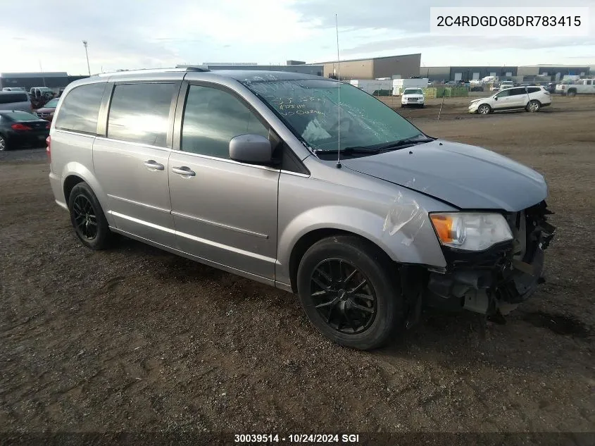 2013 Dodge Grand Caravan Crew VIN: 2C4RDGDG8DR783415 Lot: 30039514