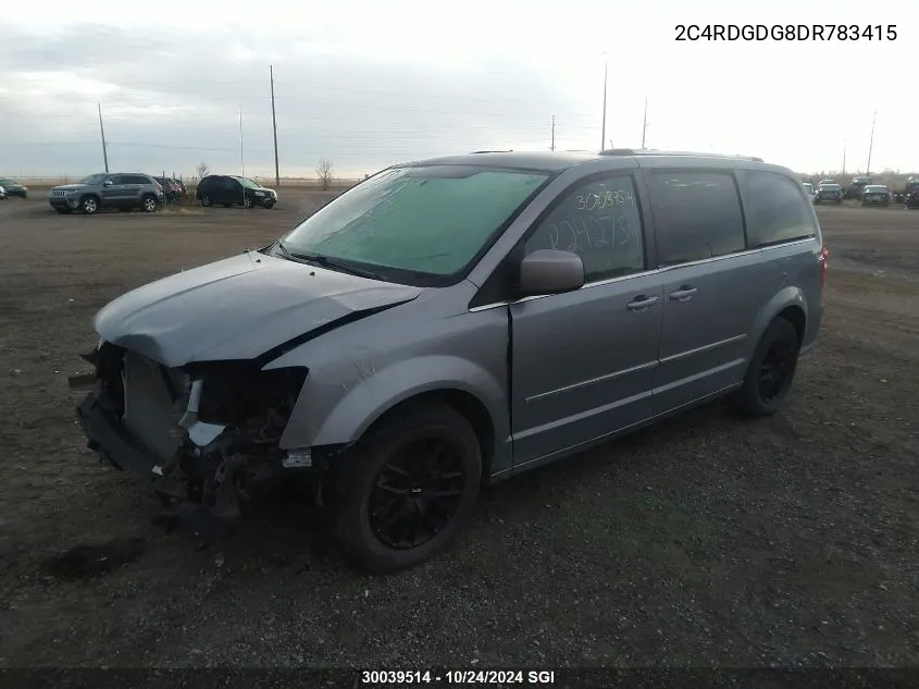 2013 Dodge Grand Caravan Crew VIN: 2C4RDGDG8DR783415 Lot: 30039514