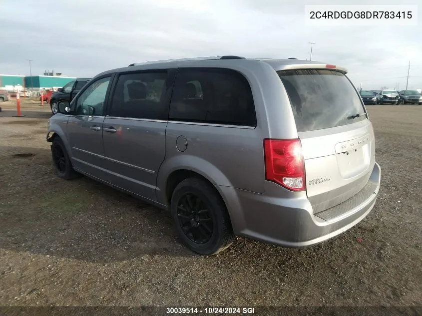 2013 Dodge Grand Caravan Crew VIN: 2C4RDGDG8DR783415 Lot: 30039514