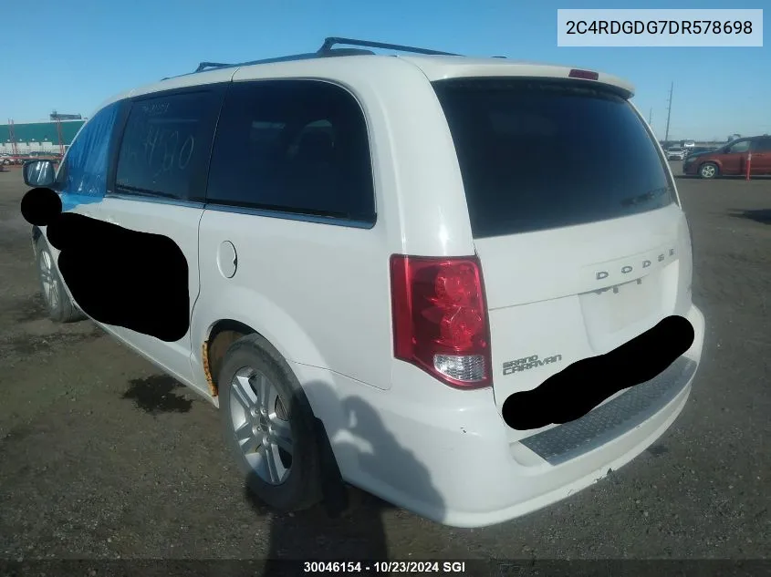 2013 Dodge Grand Caravan Crew VIN: 2C4RDGDG7DR578698 Lot: 30046154