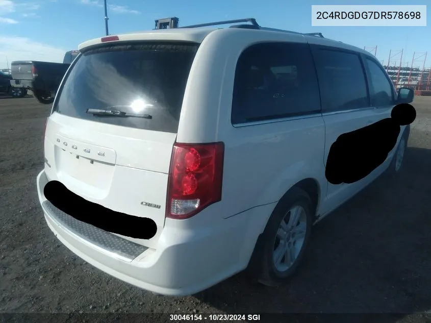 2013 Dodge Grand Caravan Crew VIN: 2C4RDGDG7DR578698 Lot: 30046154