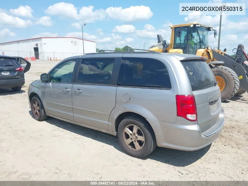 2013 Dodge Grand Caravan Sxt VIN: 2C4RDGCGXDR550315 Lot: 39482141