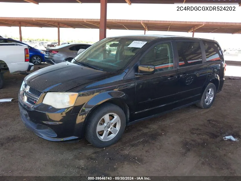 2013 Dodge Grand Caravan Sxt VIN: 2C4RDGCGXDR524202 Lot: 39546743