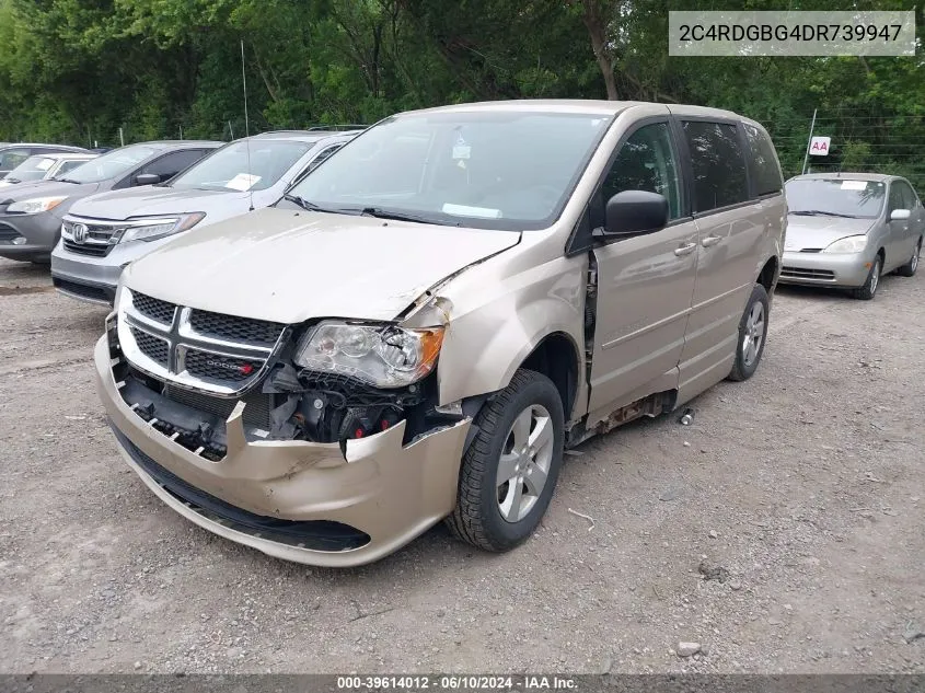 2013 Dodge Grand Caravan Se VIN: 2C4RDGBG4DR739947 Lot: 39614012