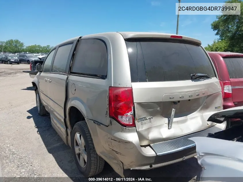 2013 Dodge Grand Caravan Se VIN: 2C4RDGBG4DR739947 Lot: 39614012