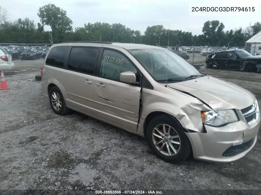 2013 Dodge Grand Caravan Sxt VIN: 2C4RDGCG3DR794615 Lot: 39953505