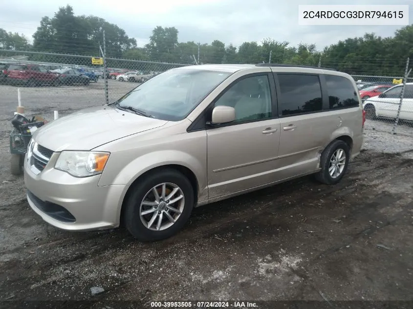 2013 Dodge Grand Caravan Sxt VIN: 2C4RDGCG3DR794615 Lot: 39953505