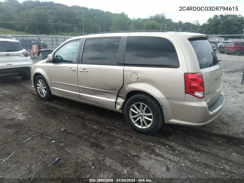 2C4RDGCG3DR794615 2013 Dodge Grand Caravan Sxt