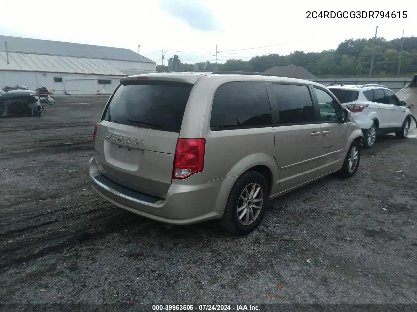 2013 Dodge Grand Caravan Sxt VIN: 2C4RDGCG3DR794615 Lot: 39953505