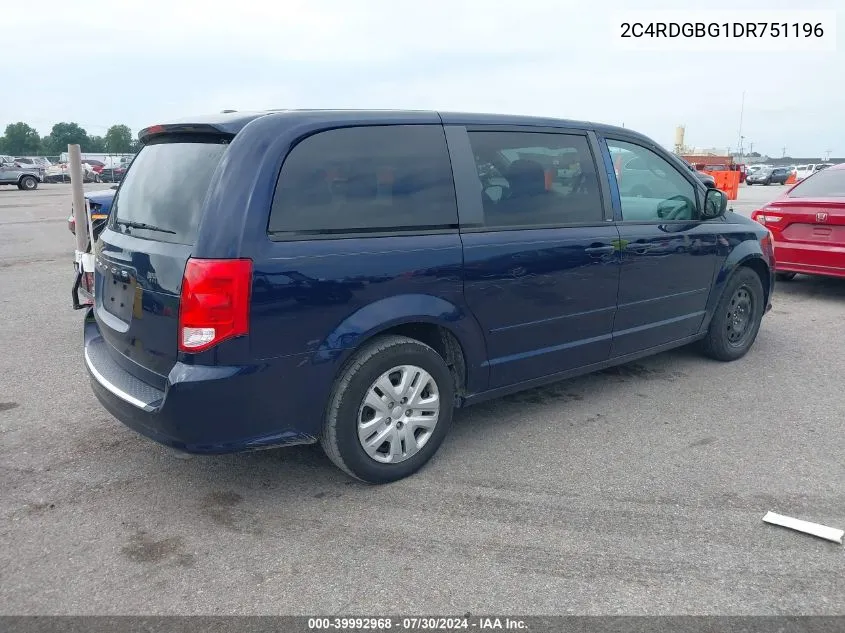 2013 Dodge Grand Caravan Se VIN: 2C4RDGBG1DR751196 Lot: 39992968