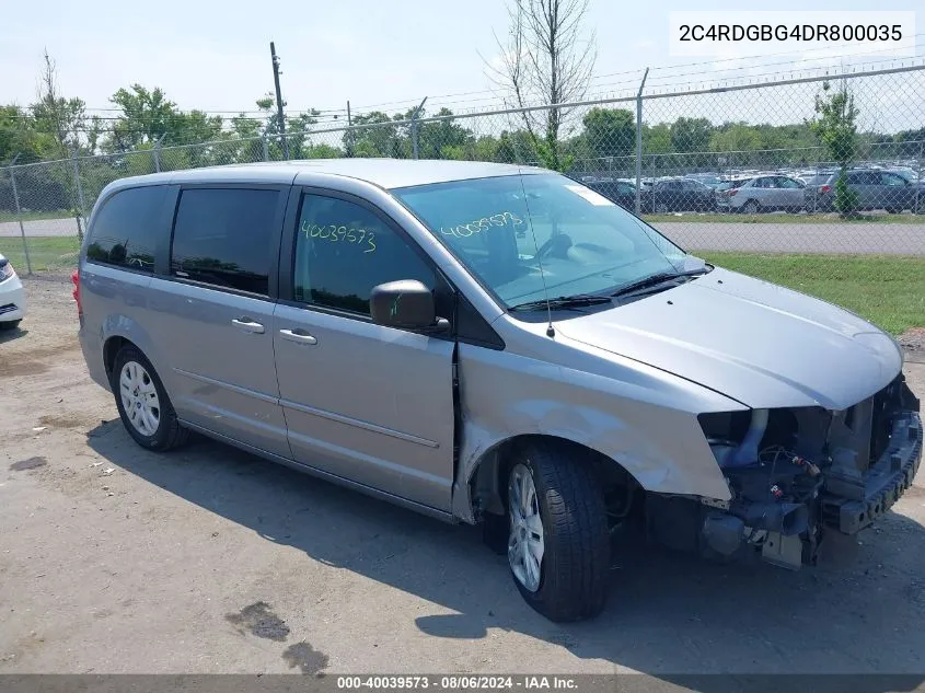 2013 Dodge Grand Caravan Se VIN: 2C4RDGBG4DR800035 Lot: 40039573