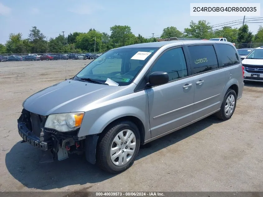 2013 Dodge Grand Caravan Se VIN: 2C4RDGBG4DR800035 Lot: 40039573