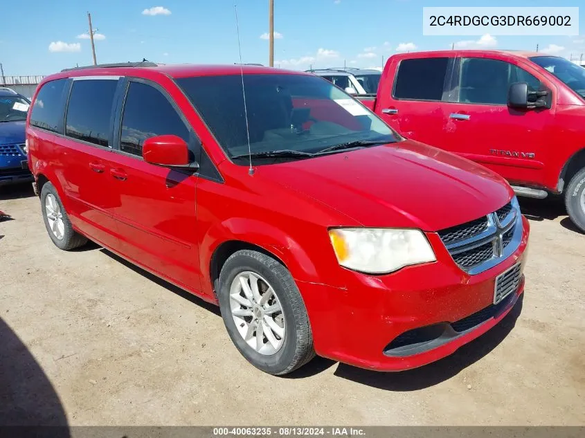 2013 Dodge Grand Caravan Sxt VIN: 2C4RDGCG3DR669002 Lot: 40063235