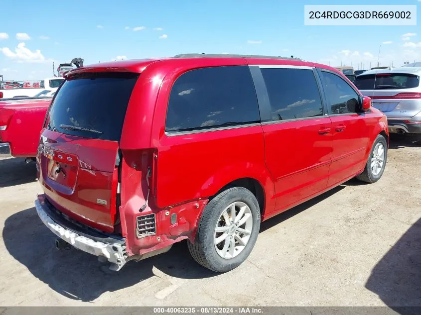 2013 Dodge Grand Caravan Sxt VIN: 2C4RDGCG3DR669002 Lot: 40063235