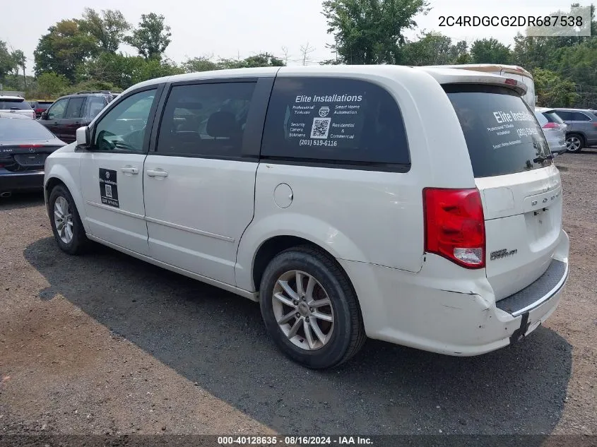 2013 Dodge Grand Caravan Sxt VIN: 2C4RDGCG2DR687538 Lot: 40128635