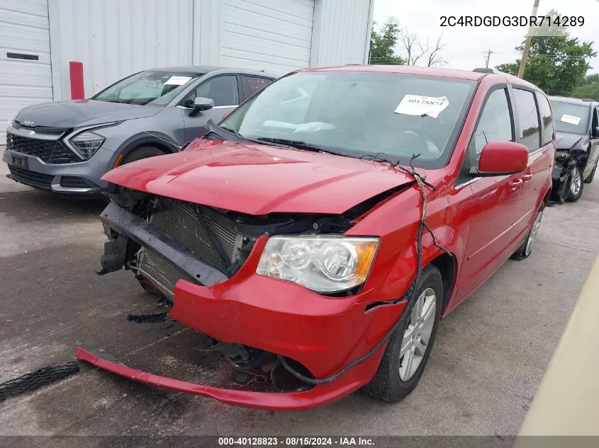 2013 Dodge Grand Caravan Crew VIN: 2C4RDGDG3DR714289 Lot: 40128823