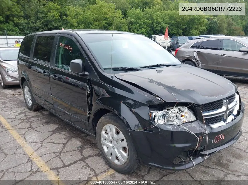 2013 Dodge Grand Caravan American Value Pkg VIN: 2C4RDGBG6DR772223 Lot: 40130554