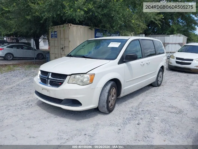 2013 Dodge Grand Caravan Se VIN: 2C4RDGBG6DR505275 Lot: 40155086