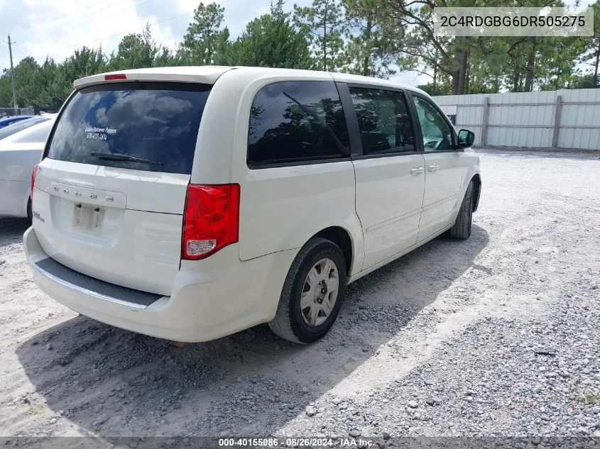 2C4RDGBG6DR505275 2013 Dodge Grand Caravan Se