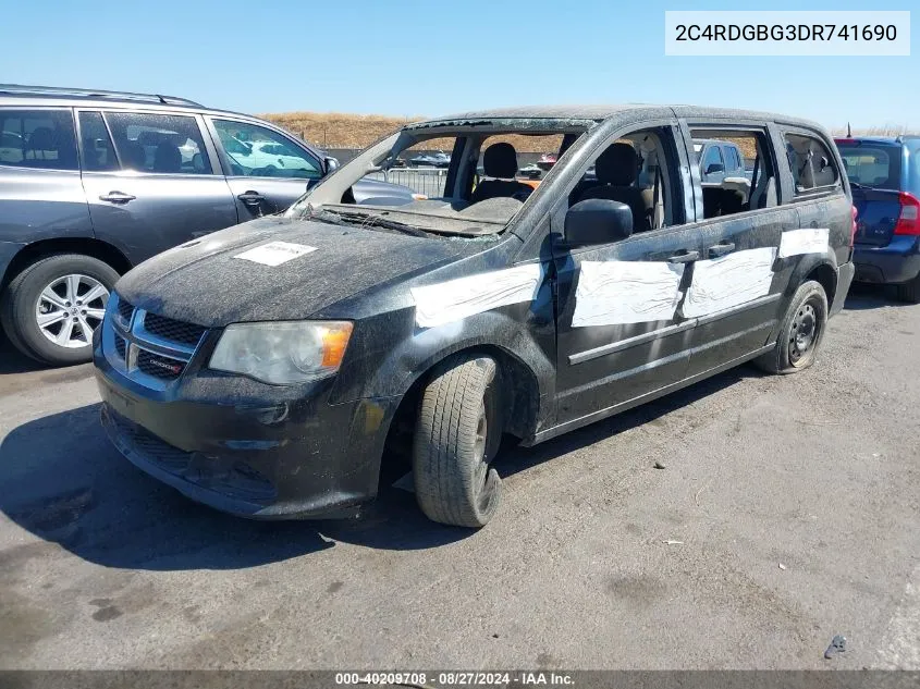 2013 Dodge Grand Caravan American Value Pkg VIN: 2C4RDGBG3DR741690 Lot: 40209708