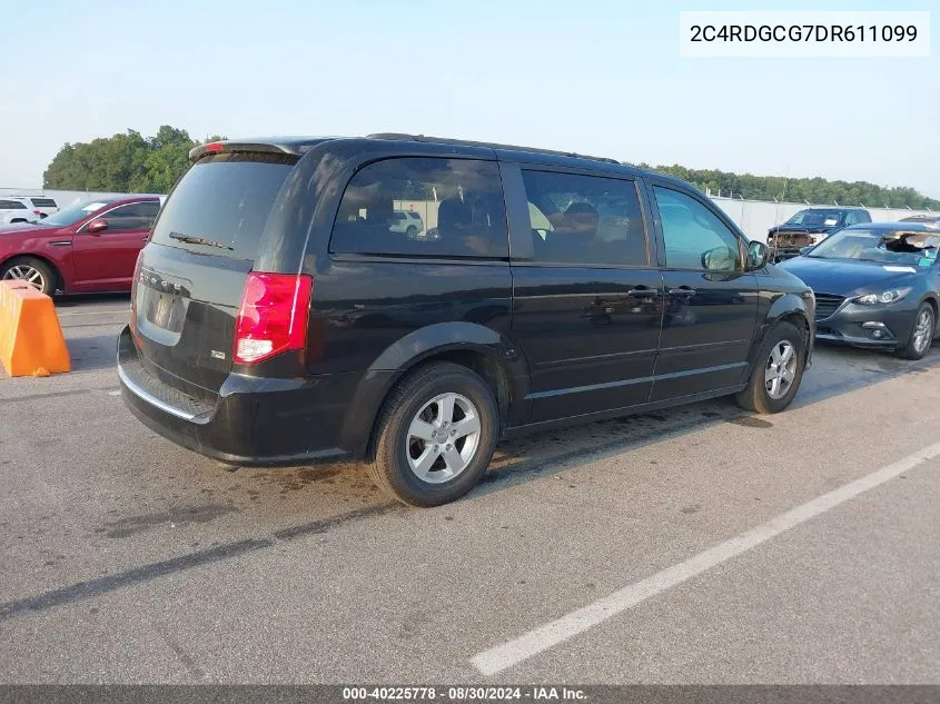 2013 Dodge Grand Caravan Sxt VIN: 2C4RDGCG7DR611099 Lot: 40225778