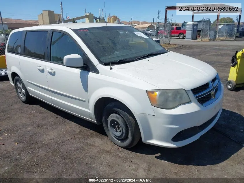 2C4RDGCG2DR580652 2013 Dodge Grand Caravan Sxt