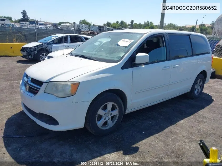 2013 Dodge Grand Caravan Sxt VIN: 2C4RDGCG2DR580652 Lot: 40226112